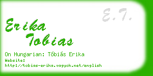 erika tobias business card