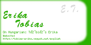 erika tobias business card